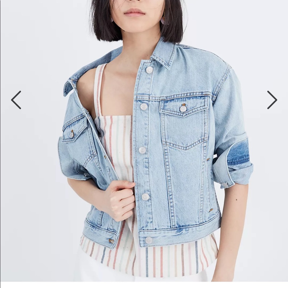 NWOT The Boxy-Crop Jean Jacket in Fitzgerald Wash